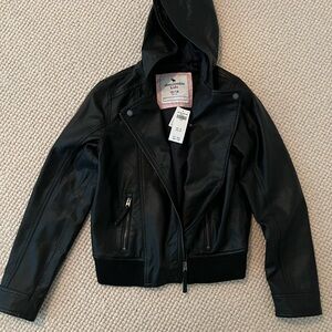 Abercrombie Kids NWT Faux Leather Jacket size 13/14